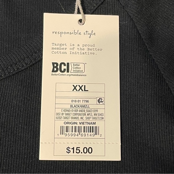 a new day ribbed black body suit Long Sleeve New NWT XXL - Picture 5 of 9